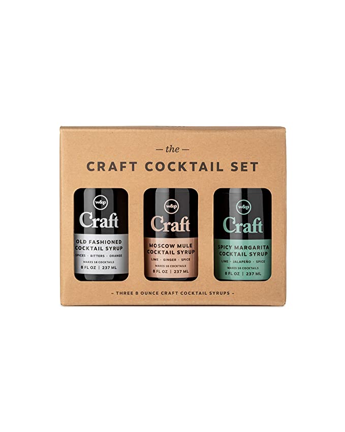 W&P Craft Cocktail Syrup Set, Old Fashioned, Moscow Mule, Spicy Margarita | Variety Pack, 8 Ounce Each, 3 Bottles | Cocktail Mixer, Handcrafted in Small Batches, Craft Cocktail, Bar Collection  - 853334007906