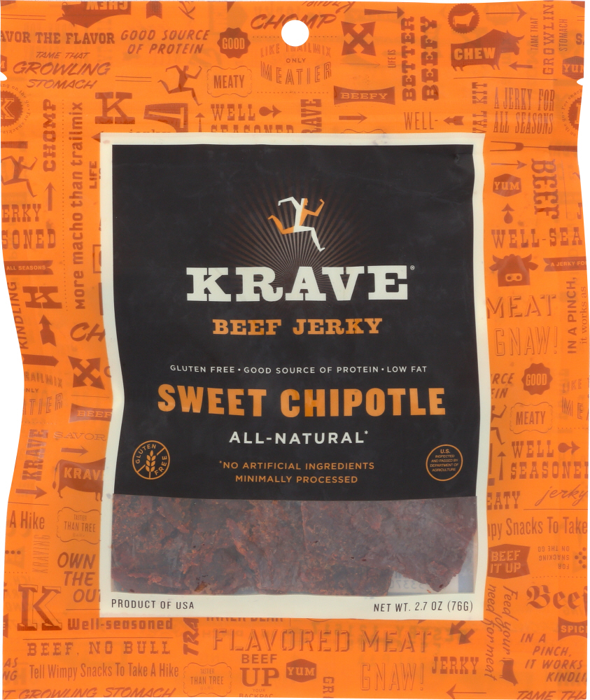 KRAVE: Beef Jerky Sweet Chipotle 2.7 Oz - 0853370006291