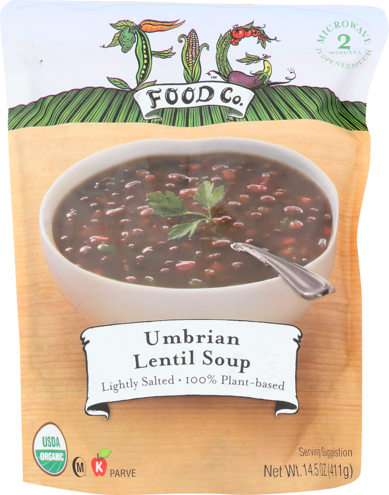 FIG FOOD: Soup Lentil Umbrian Organic, 14.5 oz - 0853434002344