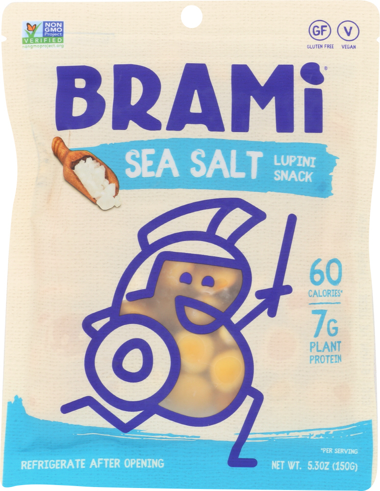 Brami Lupini Snack - Sea Salt - Case Of 8 - 5.3 Oz. - 853479006000