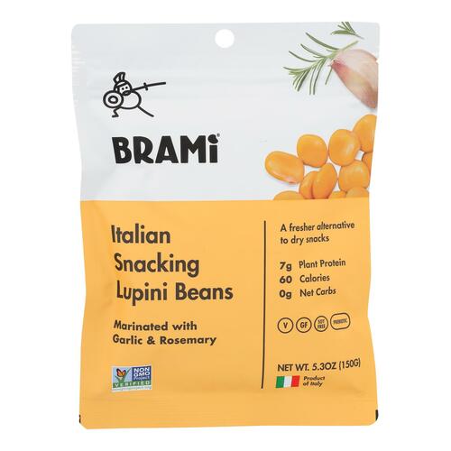 BRAMI LUPINI SNACK: Bean Garlic Herb, 5.3 oz - 0853479006017