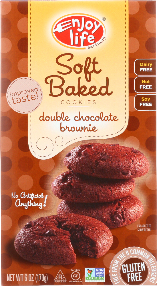 Enjoy Life - Cookie - Soft Baked - Double Chocolate Brownie - Gluten Free - 6 Oz - Case Of 6 - 853522000214