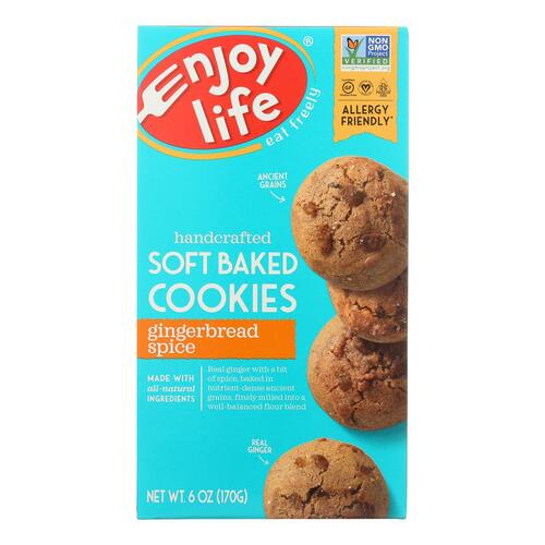 Enjoy Life - Cookie - Soft Baked - Gingerbread Spice - Gluten Free - 6 Oz - Case Of 6 - 853522000252