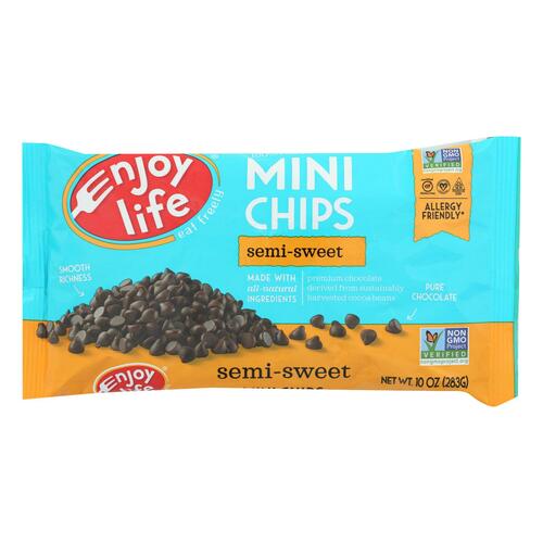 Enjoy Life - Baking Chocolate - Mini Chips - Semi-sweet - Gluten Free - 10 Oz - Case Of 12 - 853522000306