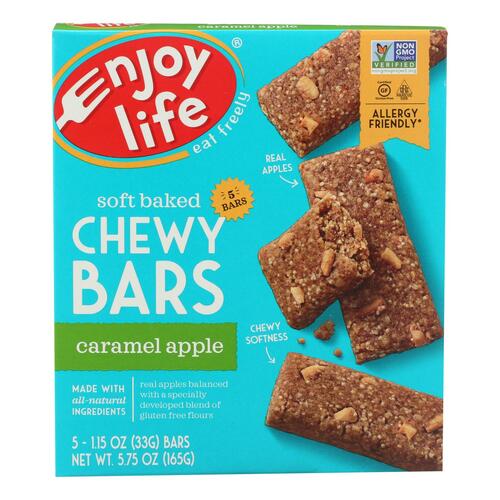 ENJOY LIFE: Baked Chewy Bars Caramel Apple 5 Bars, 5 oz - 0853522000405