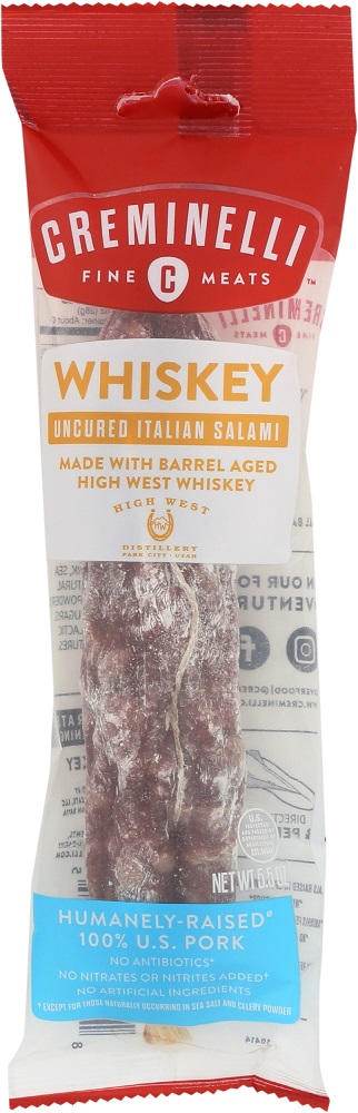 Whiskey Uncured Italian Salami, Whiskey - 853544005235