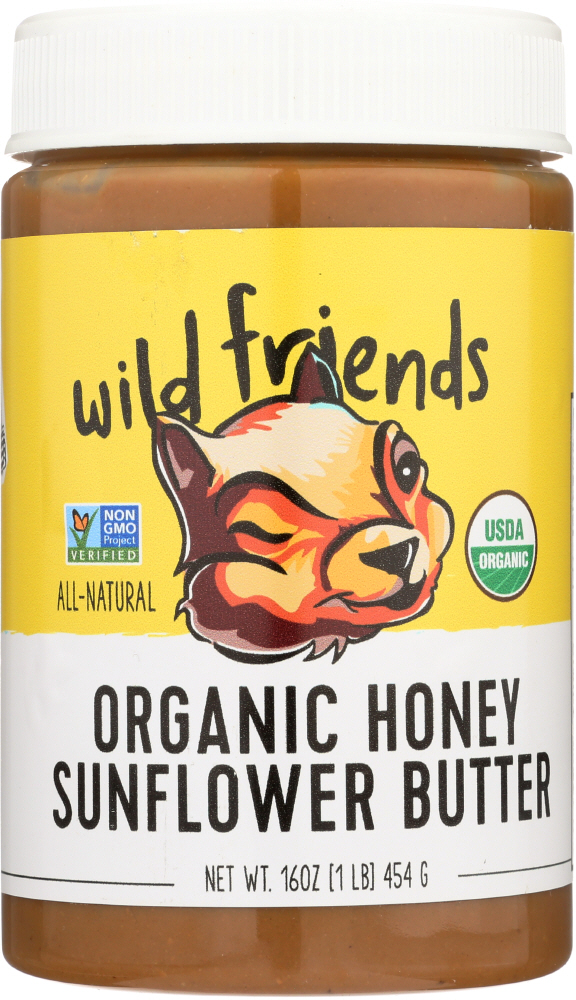 WILD FRIENDS: Organic Sunflower Butter Honey, 16 oz - 0853547003535