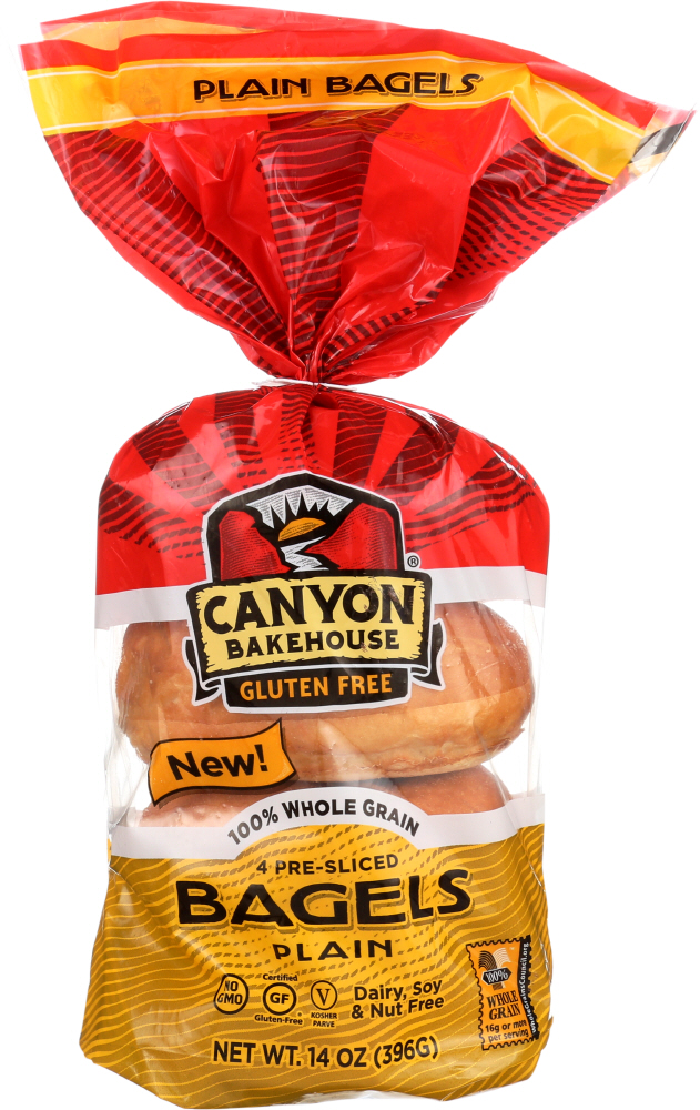 CANYON BAKEHOUSE: Plain Bagel Gluten-free, 14 oz - 0853584002201