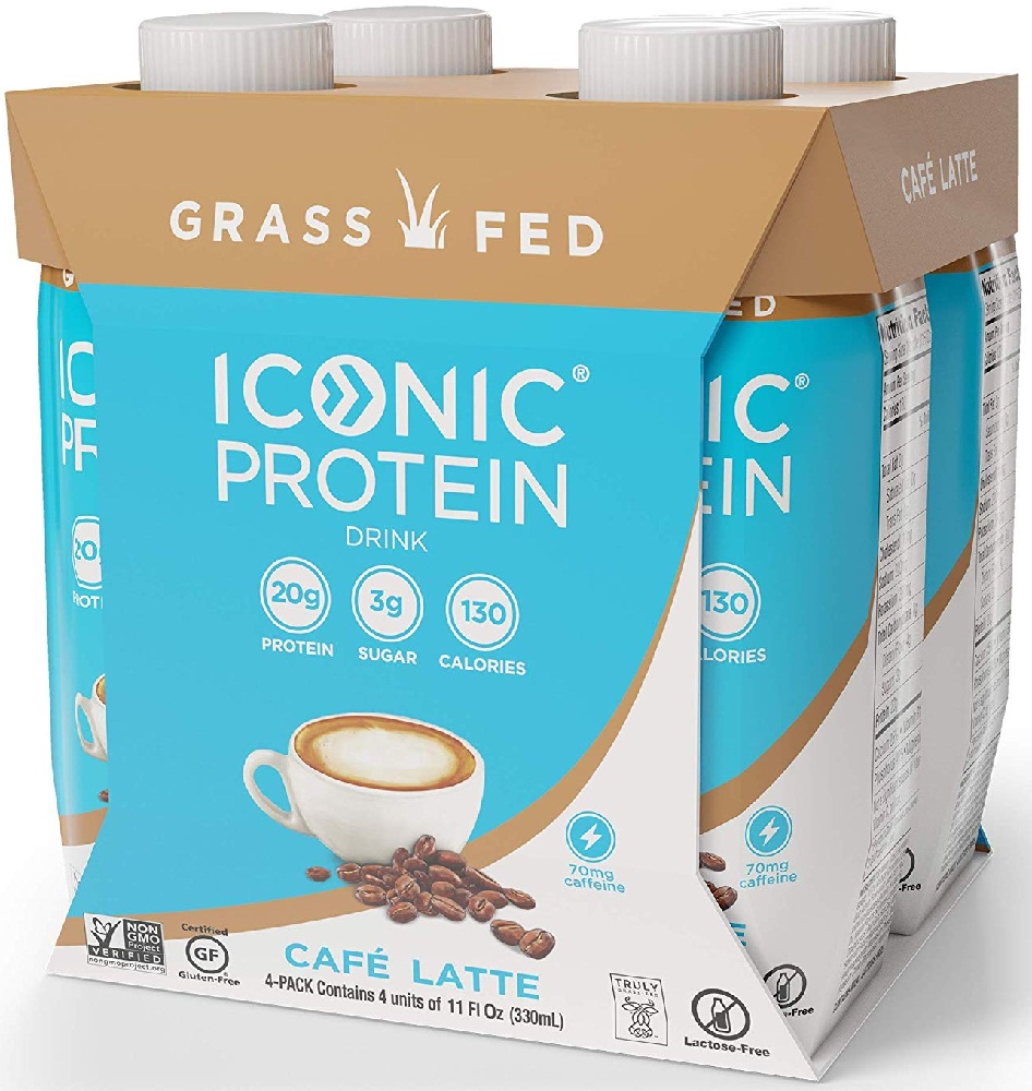 ICONIC: Protein Drink Latte Pack of 4, 44 oz - 0853650004450