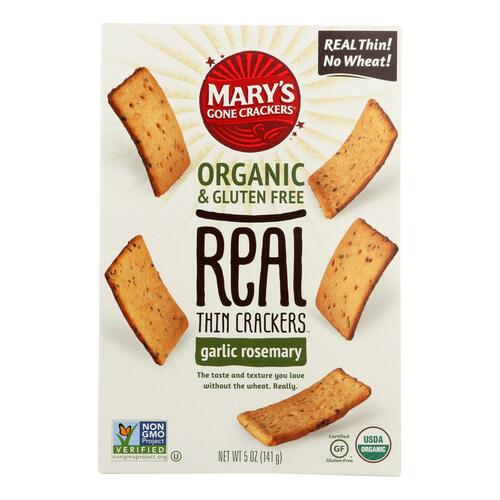 Mary's Gone Crackers Organic & Gluten Free Real Thin Crackers - Case Of 6 - 5 Oz - 853665005701
