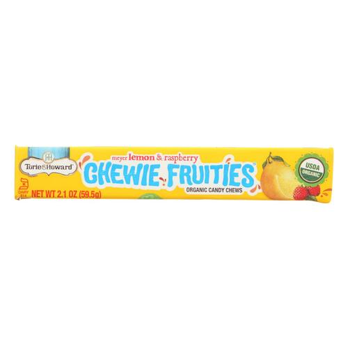 Torie And Howard - Chewy Fruities Organic Candy Chews - Lemon And Raspberry - Case Of 18 - 2.1 Oz. - 853715003404