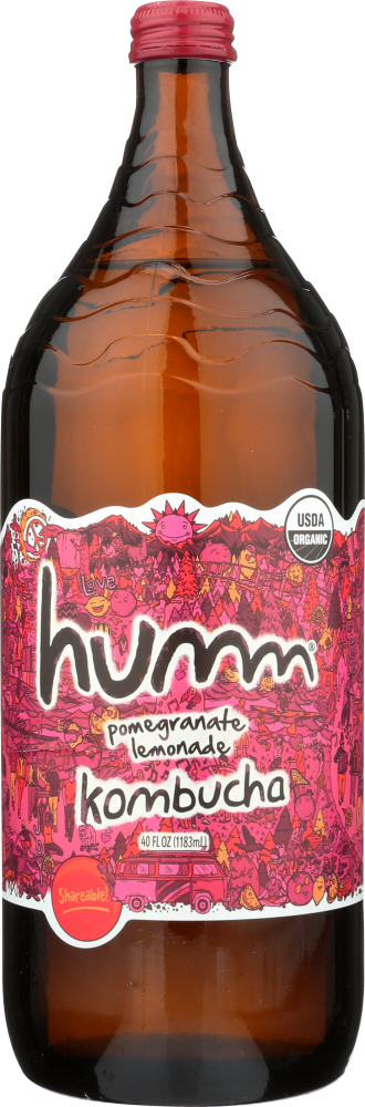 HUMM: Kombucha Pomegranate Lemon, 40 oz - 0853736005036