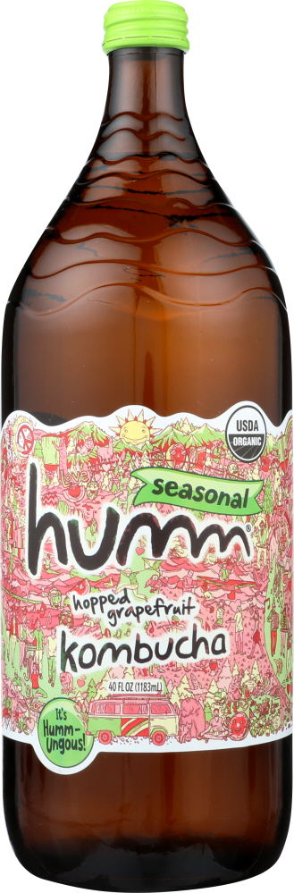 HUMM: Kombucha Grapefruit Seasonal, 40 oz - 0853736005050