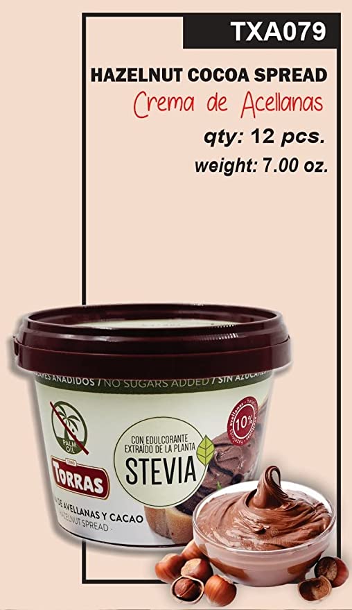  Torras | Hazelnut Cocoa Spread | Crema de Avellanas y Cacao | 7oz (200grs) | Pack of 1  - 853752006260