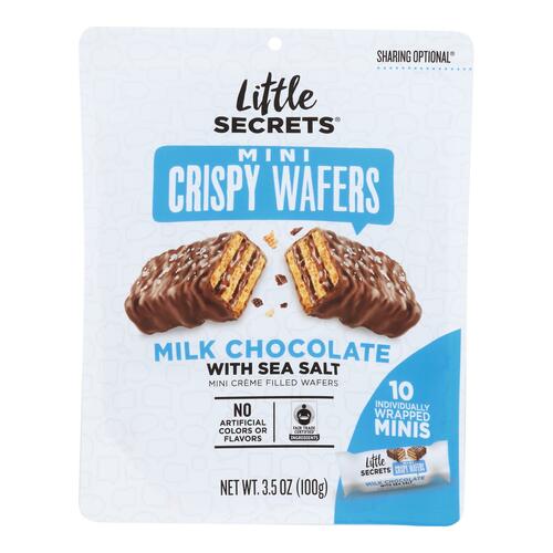 Little Secrets - Crispy Wafrs Milk Chocolate Sea Salt - Case Of 6-3.5 Oz - 853753008317