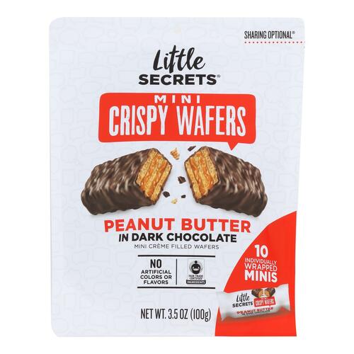 Peanut Butter In Dark Chocolate Mini Creme Filled Crispy Wafers, Peanut Butter - 853753008324