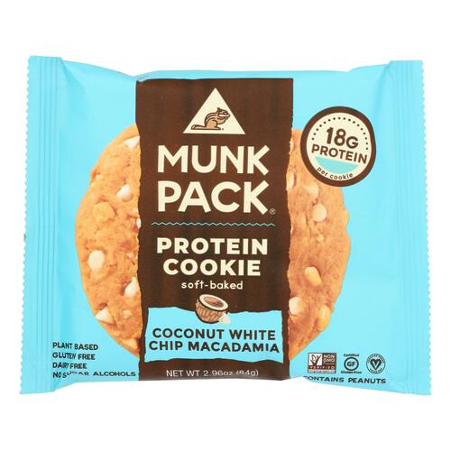 Munk Pack - Protein Cookie - Coconut White Chocolate Chip Macadamia - Case Of 6 - 2.96 Oz. - 853787005375