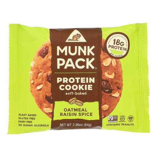 MUNK PACK: Cookie Protein Oatmeal Raisin, 2.96 oz - 0853787005382