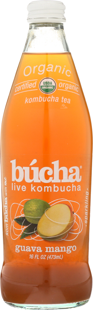 Bucha, Live Sparkling Kombucha Tea, Guava Mango - 853874004014