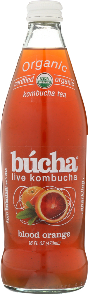 Bucha, Sparkling Kombucha Tea, Blood Orange - 853874004021