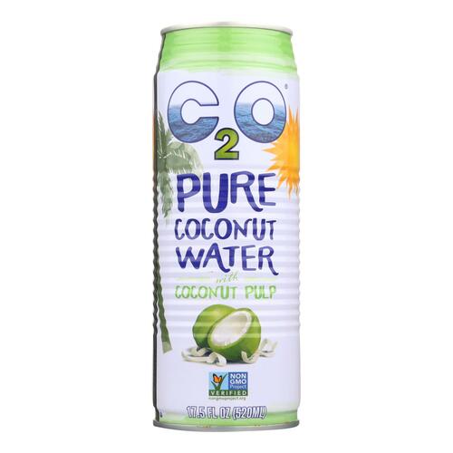 C2o - Pure Coconut Water Pure Pulp Coconut Water - Case Of 12 - 17.5 Fl Oz - 853883003022