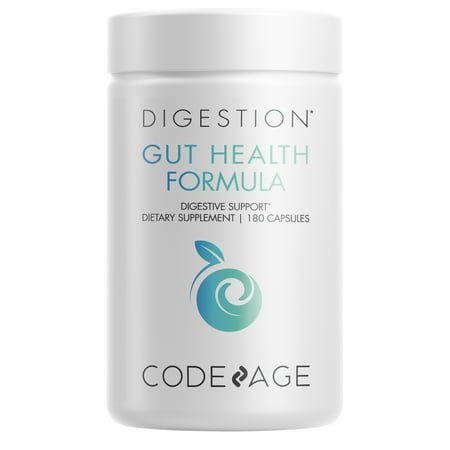 Codeage Gut Health Digestive Supplement Probiotics Zinc L-Glutamine, 180 Capsules - 853919008250