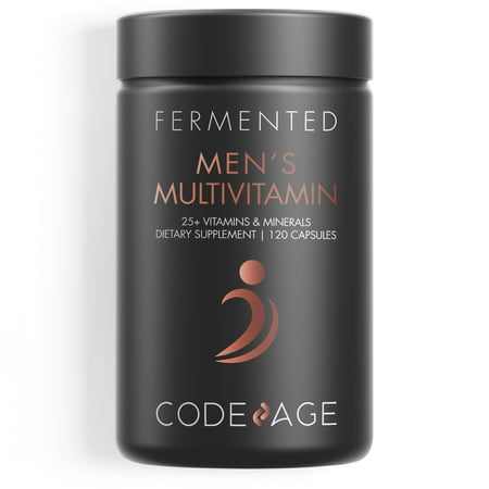 Codeage Men Daily Multivitamin 25+ Vitamins Minerals Vegan Supplement 120 Capsules - 853919008519