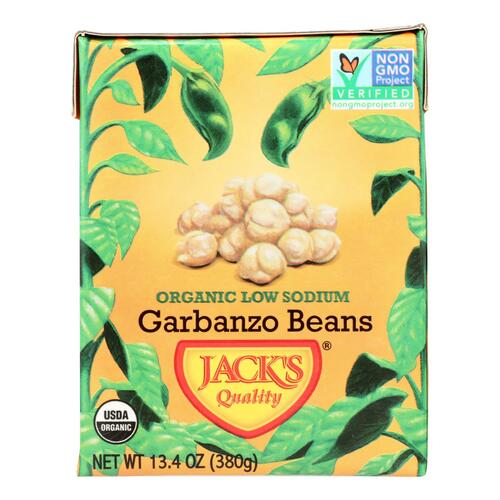 Jack's Quality Organic Garbanzo Beans - Low Sodium - Case Of 8 - 13.4 Oz - 854014002518