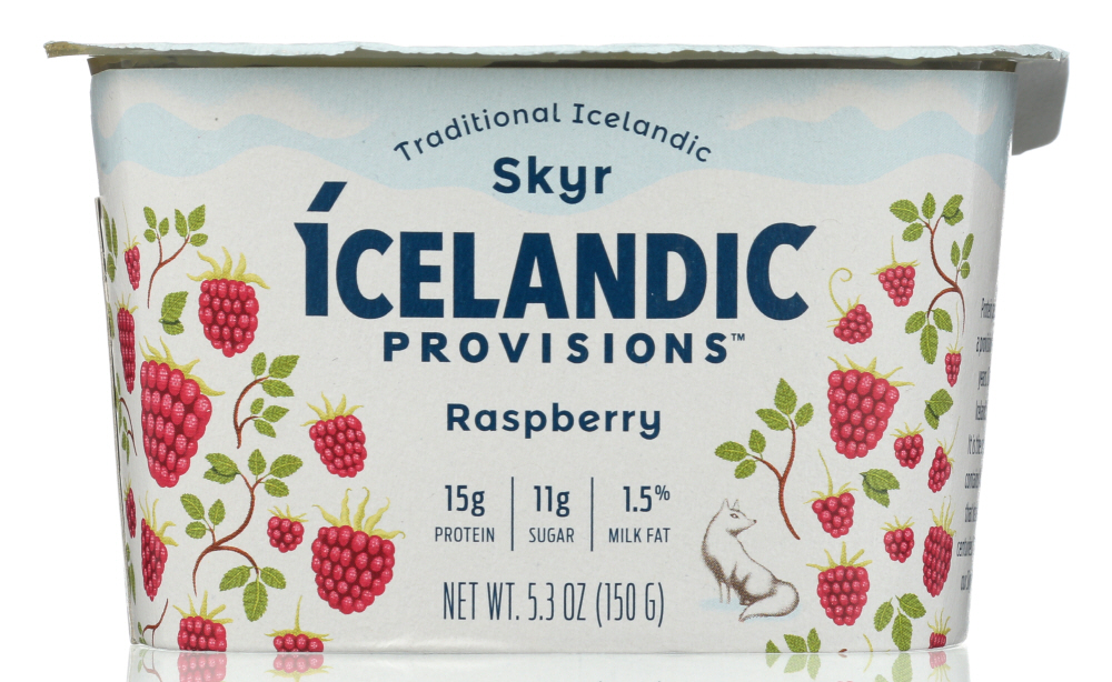 ICELANDIC PROVISIONS: Traditional Skyr Raspberry Yogurt, 5.30 oz - 0854074006051