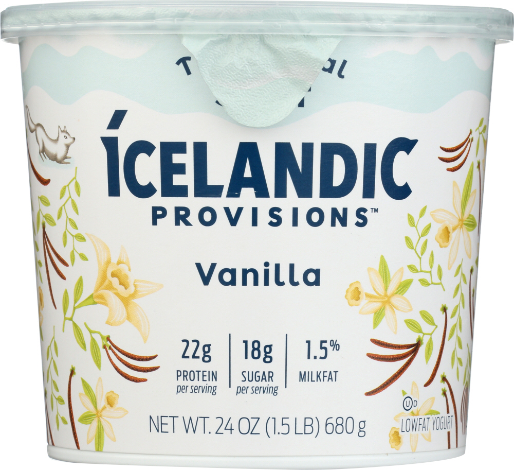 ICELANDIC PROVISIONS: Yogurt Vanilla Skyr, 24 oz - 0854074006129