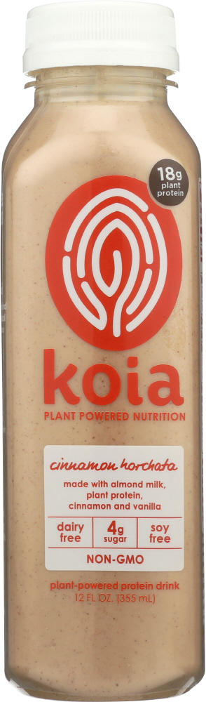 KOIA: Cinnamon Horchata Plant-Powered Protein Drink, 12 oz - 0854092006156