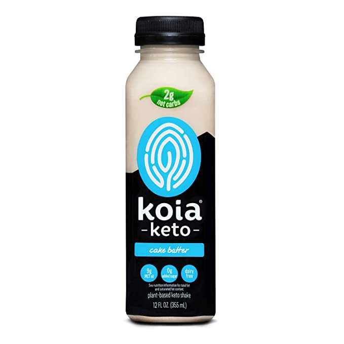  Koia Keto Ready To Drink Plant Protein Keto Shake, Vegan, Cake Batter, 12 Fl Oz  - 854092006224