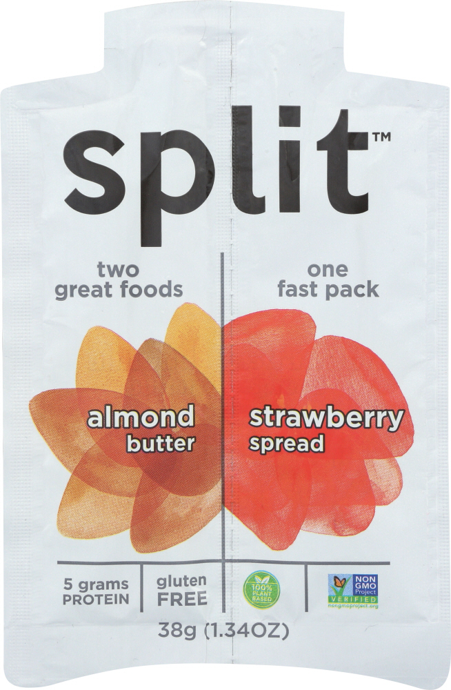 SPLIT NUTRITION: Squeeze Almond Butter Strawberry, 1.34 oz - 0854128008000