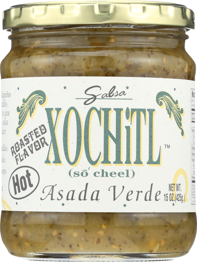 XOCHITL: Salsa Asada Verde Hot, 15 oz - 0854137000057