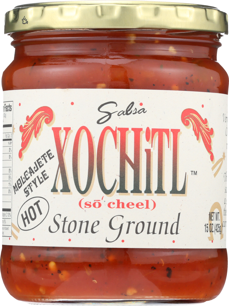 XOCHITL: Salsa Stone Ground Molcajete Style Hot, 15 oz - 0854137000231