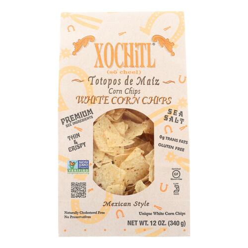 Xochitl Mexican Style Unique White Corn Chips - Case Of 10 - 12 Oz - 854137000620