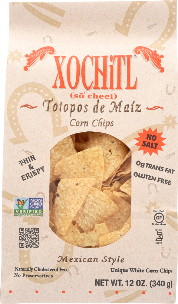 XOCHITL: Chips Corn No Salt, 12 oz - 0854137000712