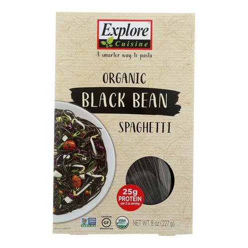 EXPLORE CUISINE: Black Bean Spaghetti Pasta, 8 oz - 0854183006003