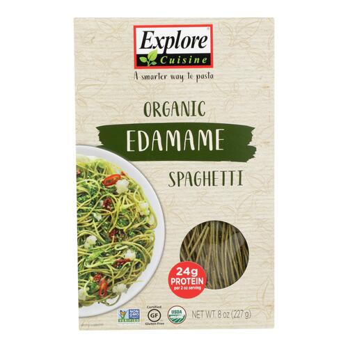 EXPLORE CUISINE: Edmame Spaghetti Pasta, 8 oz - 0854183006041