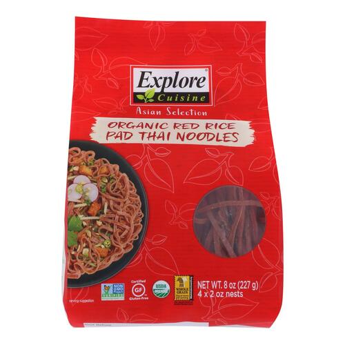 EXPLORE CUISINE: Red Rice Pad Thai Noodles, 8 oz - 0854183006201