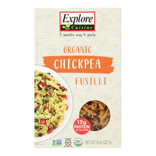 EXPLORE CUISINE: Chickpea Fusilli Pasta, 8 oz - 0854183006270