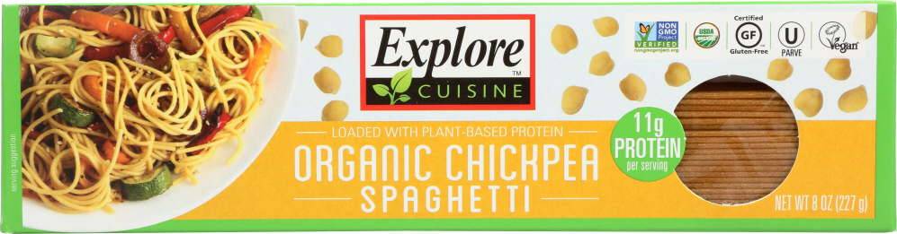 Explore Cuisine Organic Chickpea Spaghetti - Spaghetti - Case Of 12 - 8 Oz. - 854183006287
