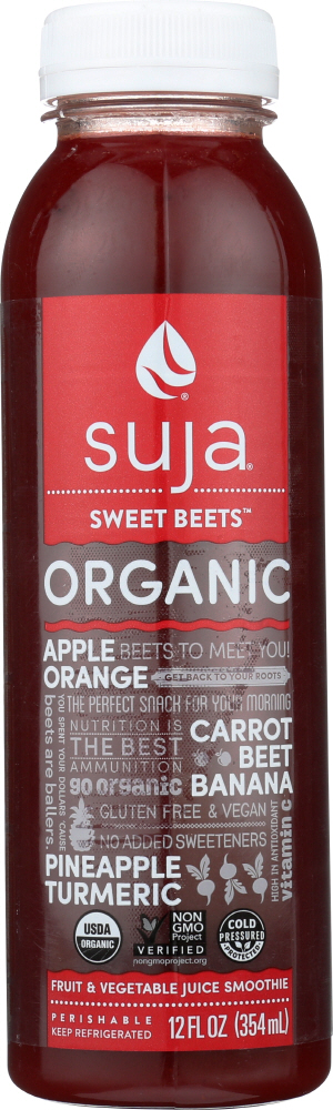 SUJA ESSENTIALS: Organic Sweet Beets Juice, 12 oz - 0854208005011
