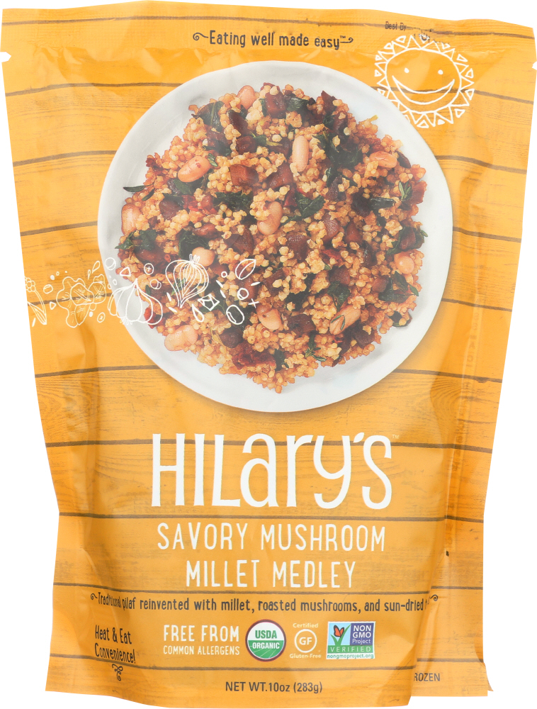 HILARYS EAT WELL: Organic Savory Mushroom Whole Grain Medley, 10 oz - 0854262003732