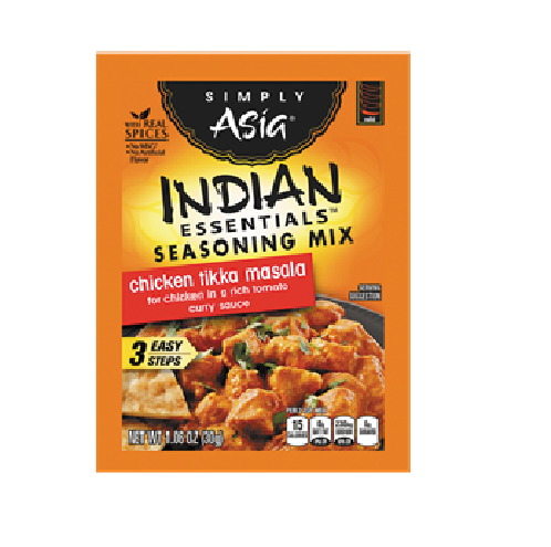 SIMPLY ASIA: Indian Essentials Chicken Tikka Masala Seasoning Mix, 1.06 oz - 0854285008066