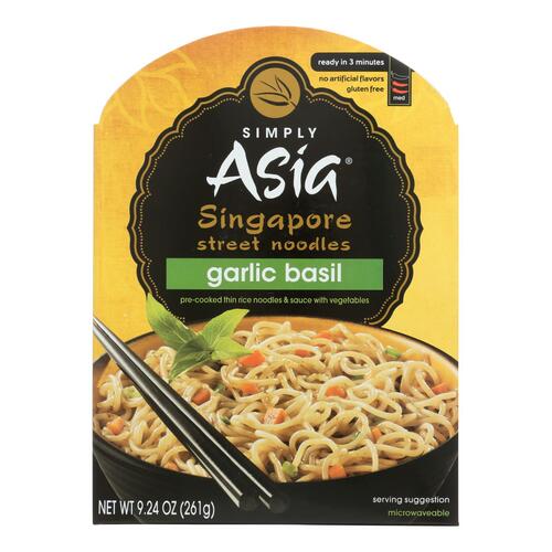 SIMPLY ASIA: Noodle Garlic Basil, 9.24 oz - 0854285010328