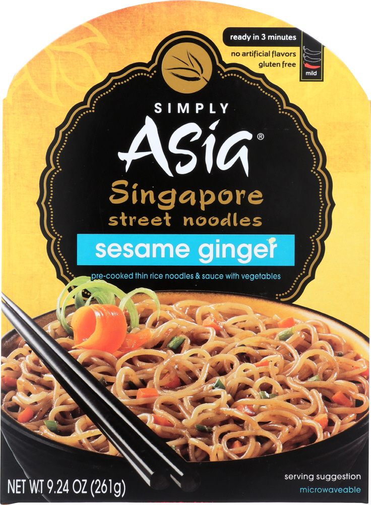 Simply Asia Singapore Street Sesame Ginger Noodle Bowl - Case Of 6 - 9.24 Oz. - 854285010342
