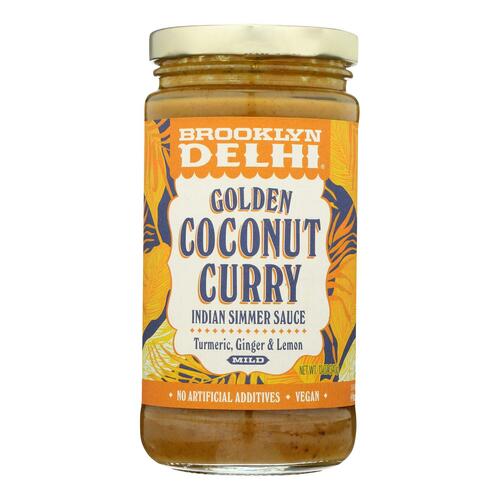 Brooklyn Delhi - Golden Coconut Curry Simmer Sauce - Case Of 6 - 12 Oz - 854349008063