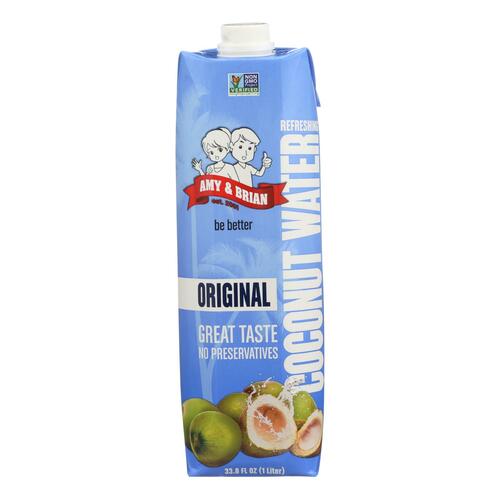 Amy And Brian - Coconut Water - Original - Case Of 6 -33.8 Fl Oz. - 854413001600