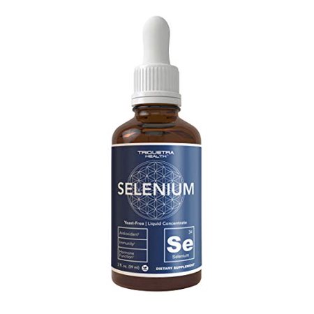 Selenium - 200 mcg Selenomethionine Form - Vegan Glass Bottle Yeast Free - Sublingual Liquid Concentrate - Antioxidant Supports Immunity Thyroid Health (300 Servings -2 oz.) - 854552007464